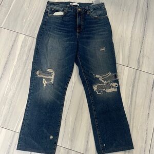 Zara dark den jeans with rips
